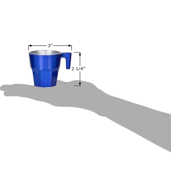 Set of 4 Stackable Tempered Glass 1.5 Oz Espresso Mini Cups, Assorted Colors - Picture 2 of 3